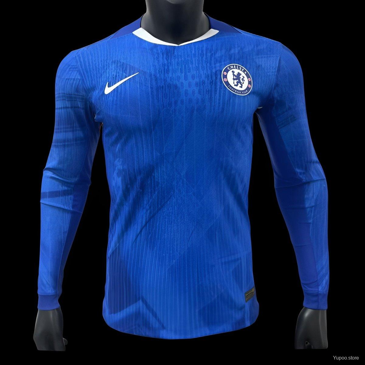 Camiseta de fútbol Chelsea 2025/26 LOCAL MANGA LARGA VERSION JUGADOR